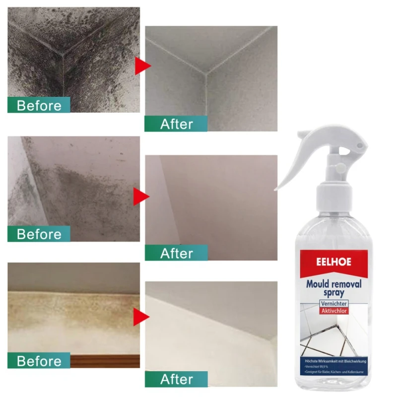 Spray eliminador de moho de 60ml limpiador de moho doméstico espuma  desodorizante descontaminante alta eficiencia para baldosas de cerámica de  pared
