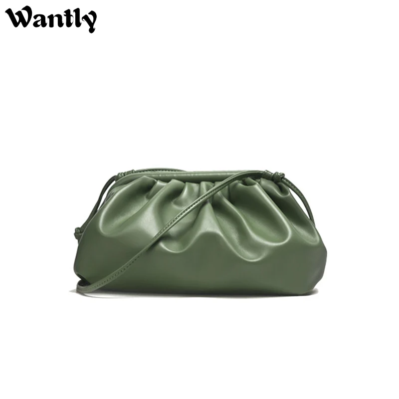 Кожаная сумочка однотонный клатч с застежкой Женская Роскошная сумка на плечо