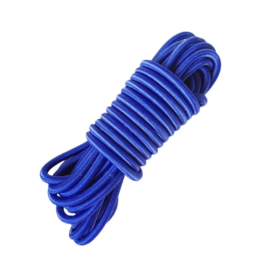 5m (16.4ft) x 4mm (0.16in) Durable Elastic Elastic Rope Shock Cord Stretch Tie Down for Marine Boat Kayak Trailer