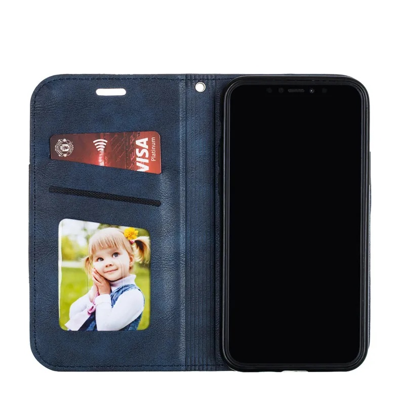 Роскошный кожаный чехол книжка на магните для Xiaomi Redmi 7A бумажник телефона 7 8 8A Note