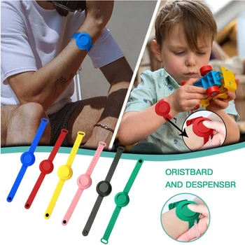 

2020 Hydroalcoholic Gel Dispenser Bracelet Reusable Gel Wristbands Hand Sanitizer Distributor Desinfectant Main Wrist Dispensers