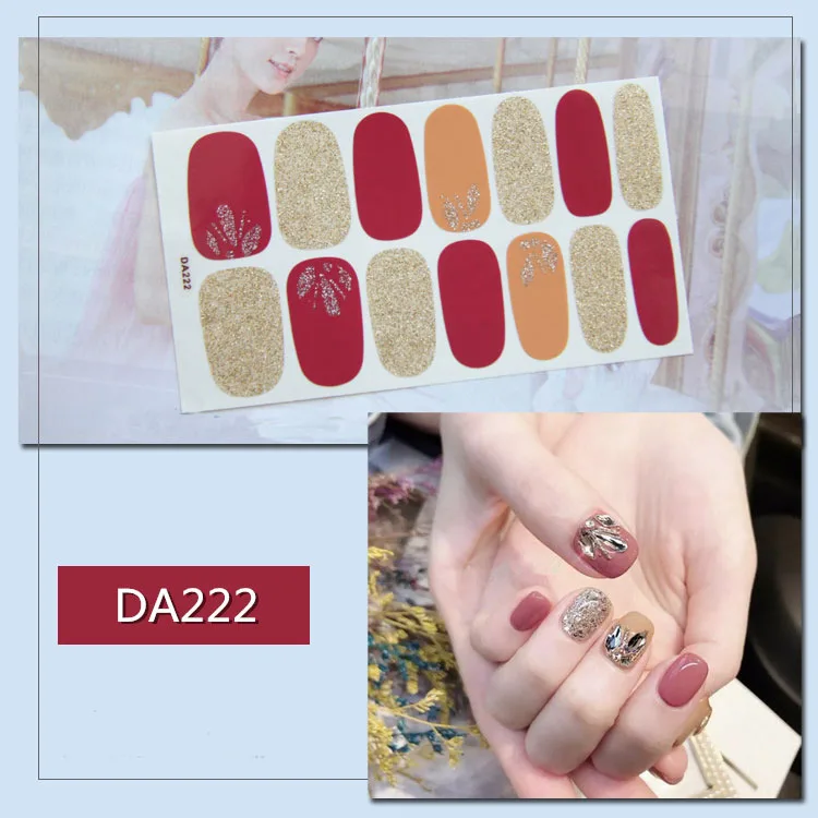 Переводные наклейки для ногтей, переводные наклейки для ногтей, наклейки для ногтей, переводные наклейки для ногтей, маникюр украшения для ногтей - Цвет: DA222