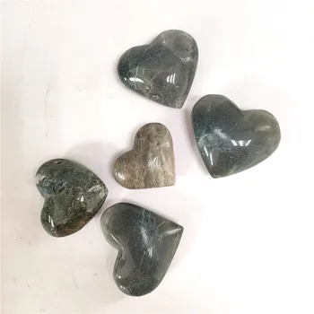 

Hand Carved Natural Phoenix Stone Crystal Heart For Home Decoration