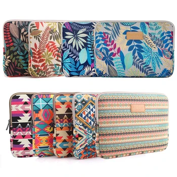 

Fashion Bohemia Sleeve Case 11'' 12'' 13.3'' 15.6'' 10.2'' Soft Canvas Zipper Bag for Macbook Air 13.3 pro 11 12.9 for iPad 9.7