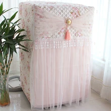 Чехол для стиральной машины, Солнцезащитный пылезащитный чехол, Солнцезащитный чехол, кружевной домашний декор, товары для дома, розовый цвет