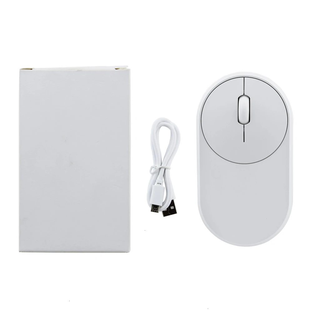 Белый Мини Bluetooth+ Usb многомодовая беспроводная компьютерная мышь перезаряжаемая Бесшумная ПК Mause 3d портативная мышь для Xiaomi ноутбука Macbook - Цвет: Белый