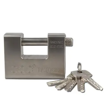 

Ultra Thick Lock Body 74/84/94mm Atomic Steel Rectangular Padlock All Copper Key Electroplating Rust Proof
