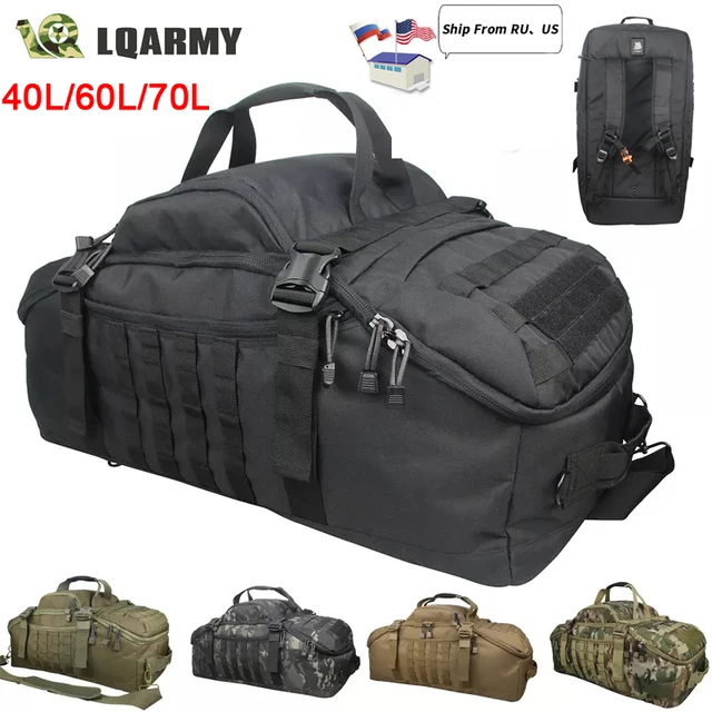 40L 60L 70L Waterproof Travel Bags Large Capacity Luggage Bags Men Duffel Bag Travel Tote Weekend Bag Military Duffel Bag 1