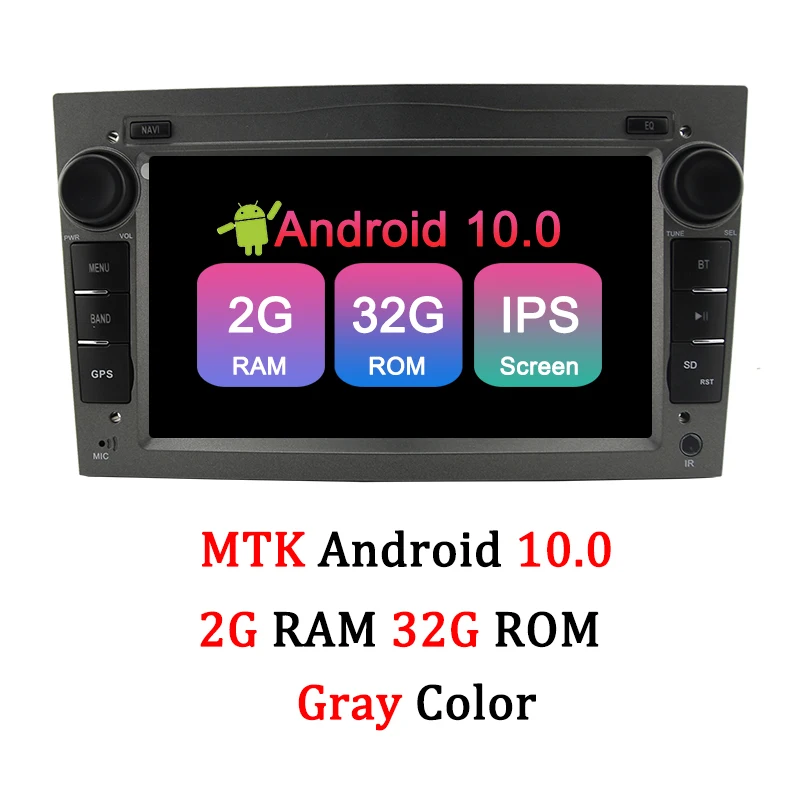 Автомобильный радиоплеер AUTOTOP " 2din Android 10,0 для Opel Vauxhall Astra H G J Vectra gps навигация RDS Wifi Mirrorlink BT без DVD - Цвет: Gray 2G 32G