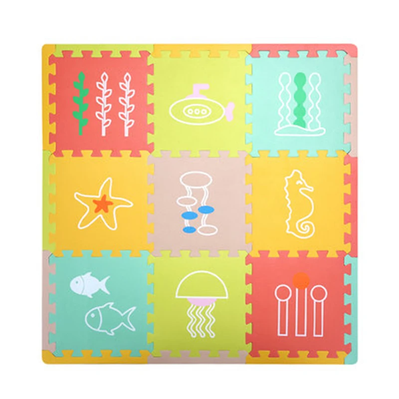 Animal And Underwater World Graffiti-Art Style Baby Crawling Playing Mat Carpet Crawler Pad Thickened For The Living Room - Цвет: Cartoon