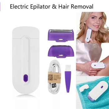 

Laser Epilator USBRechargeable Women Epilator Portable Hair Removal Tool Shaver Body Face Leg Bikini Lip Depilator Hair Remover