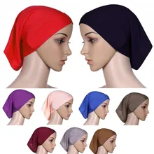 Мусульманский женский шарф Национальный Рамадан аксессуары для волос тюрбан декоративная хлопковая шапка шапочки под хиджаб Мода Защита от солнца пляж