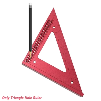 

Ruler Crossed-out Woodworking Home Measuring Tool Metric Positioning Triangle Handheld Scribing Quick Read Hole Line Gauges
