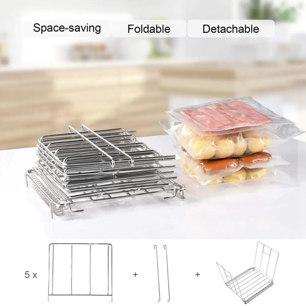 Stainless Steel Sous Vide Rack for Most 11L Sous Vide Cooker Containers Detachable Dividers Separator for Immersion Circulators