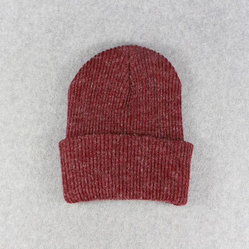 Red wine Модная осенне-зимняя теплая зимняя шапка skullies, теплые шапки бини, повседневные женские одноцветные шапки с кроликом для взрослых - Цвет: Red wine