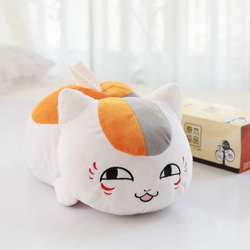 

Dorable Plush Lucky Cat Napkin Box Short Plush Box Home and Car Decoration Contanier