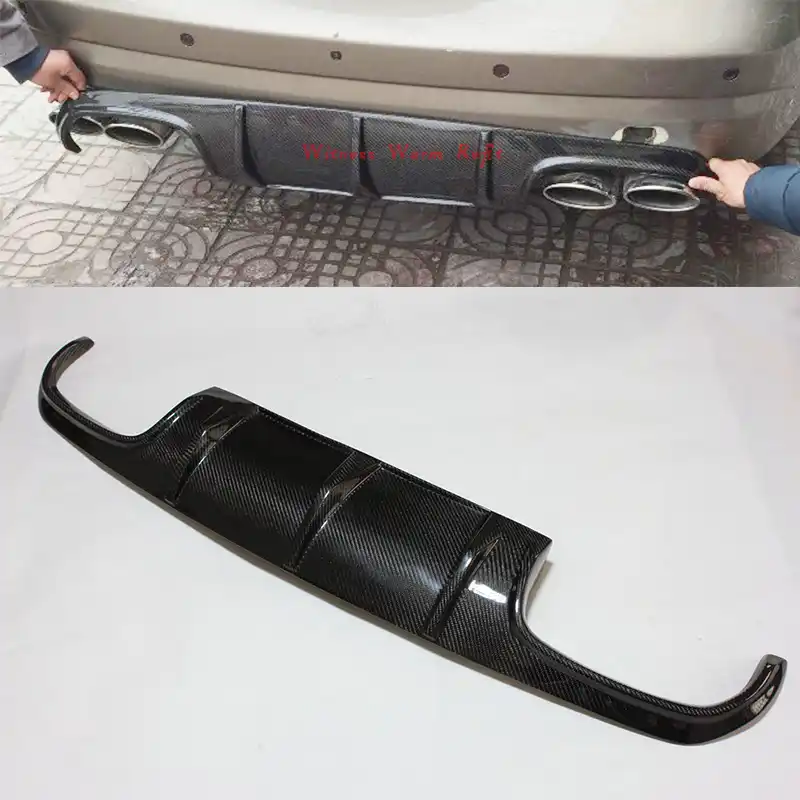 W209 Diffuser Carbon Achterbumper Uitlaat Diffuser Lip Spoiler Voor Mercedes Benz Clk Class W209 Amg Stijl 2003 Up Bumpers Aliexpress
