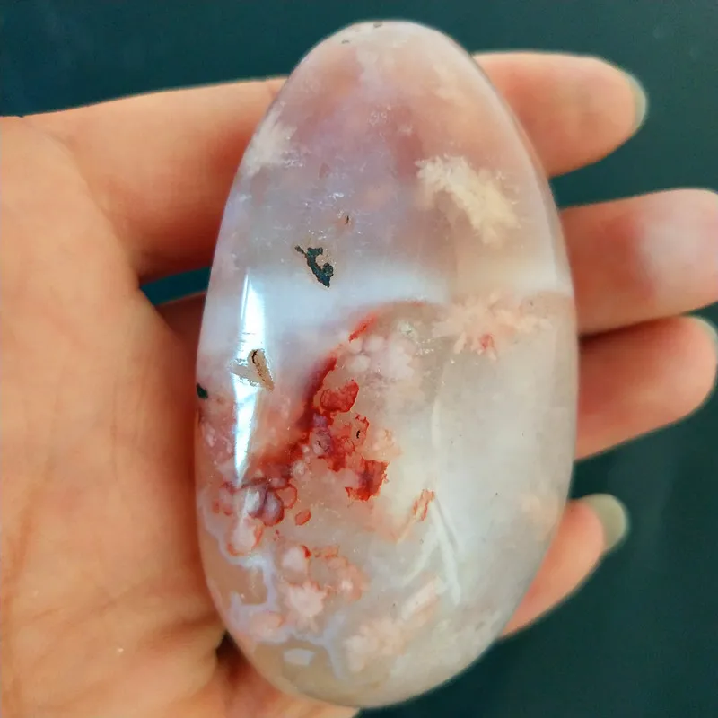 Натуральный камень цветущая вишня агатоныкс агата пальмовые камни манеж маленькие камни и кристаллы заживляющие кристаллы - Цвет: H72       102g