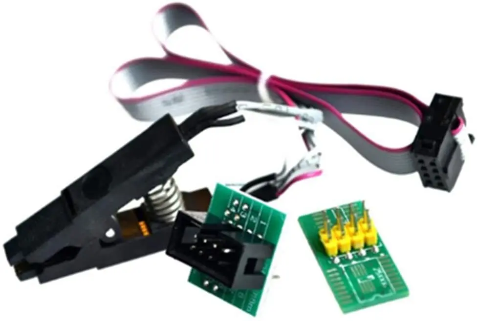 SOIC8 SOP8 флэш чип зажим для проверки ИС разъем Adpter программатор BIOS + CH341A 24 25 серия EEPROM