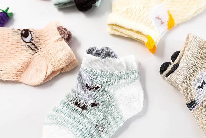 19 New Style Summer Thin Section Mesh Baby Socks Cartoon Breathable Infant No-show Socks Short Relent Cotton CHILDREN'S Socks
