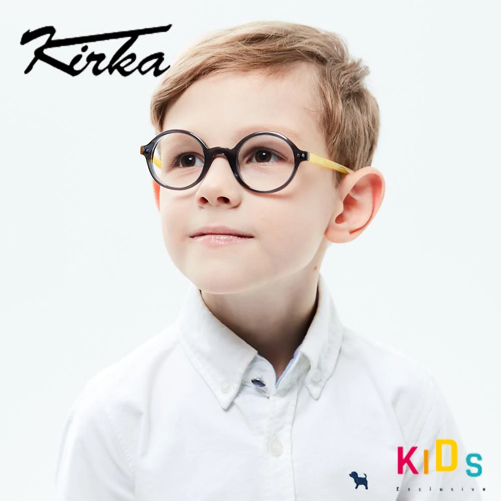 garra Unirse puenting Gafas redondas para niños, montura óptica de acetato, círculo amarillo -  AliExpress