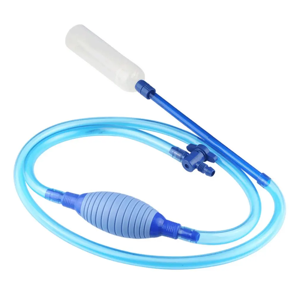 

Aquarium Siphon Gravel Cleaner Fish Safe Tank Vacuum Water Change With valve