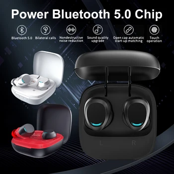 

Bluetooth 5.0 Wireless In-Ear Earbuds Stereo Sound Intelligent Noise Reduction Long Standby Sports Earphones With Charging Case