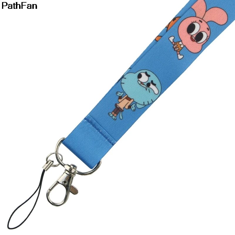 Patchfan удивительный мир Gumball мультфильм шеи шнурок для ключей очки держатель карты брелок для ключей телефон камера лямки A2370