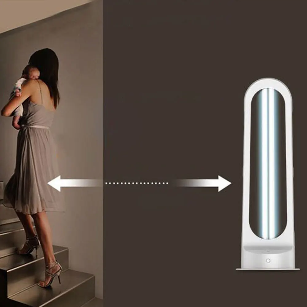 

36w Body Motion Sensor Remote Control Smart Sterilization Disinfection Lamp Kill Mite Ultraviolet Germicidal Lamp US plug