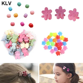 

20Pcs Children Girls Cute Rabbit Flower Bunny Shaped Mini Side Hair Claws Grab Candy Color Sweet Cute Hairpin Clips Barrettes