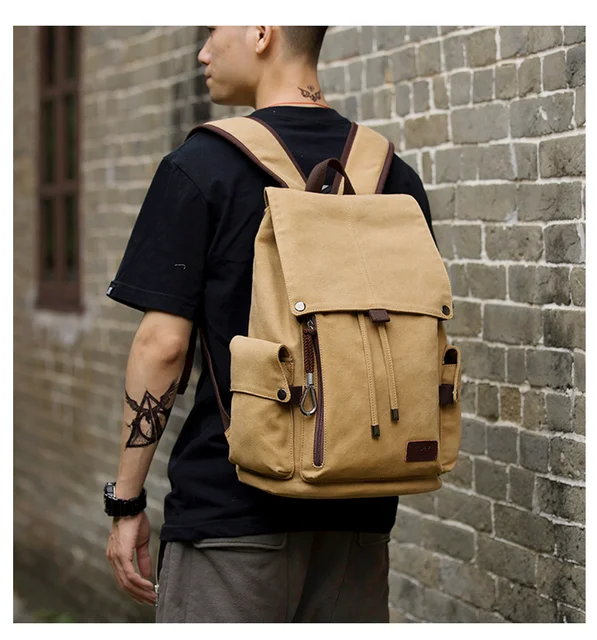 READYMADE Logo-Appliquéd Distressed Cotton-Canvas Backpack for Men