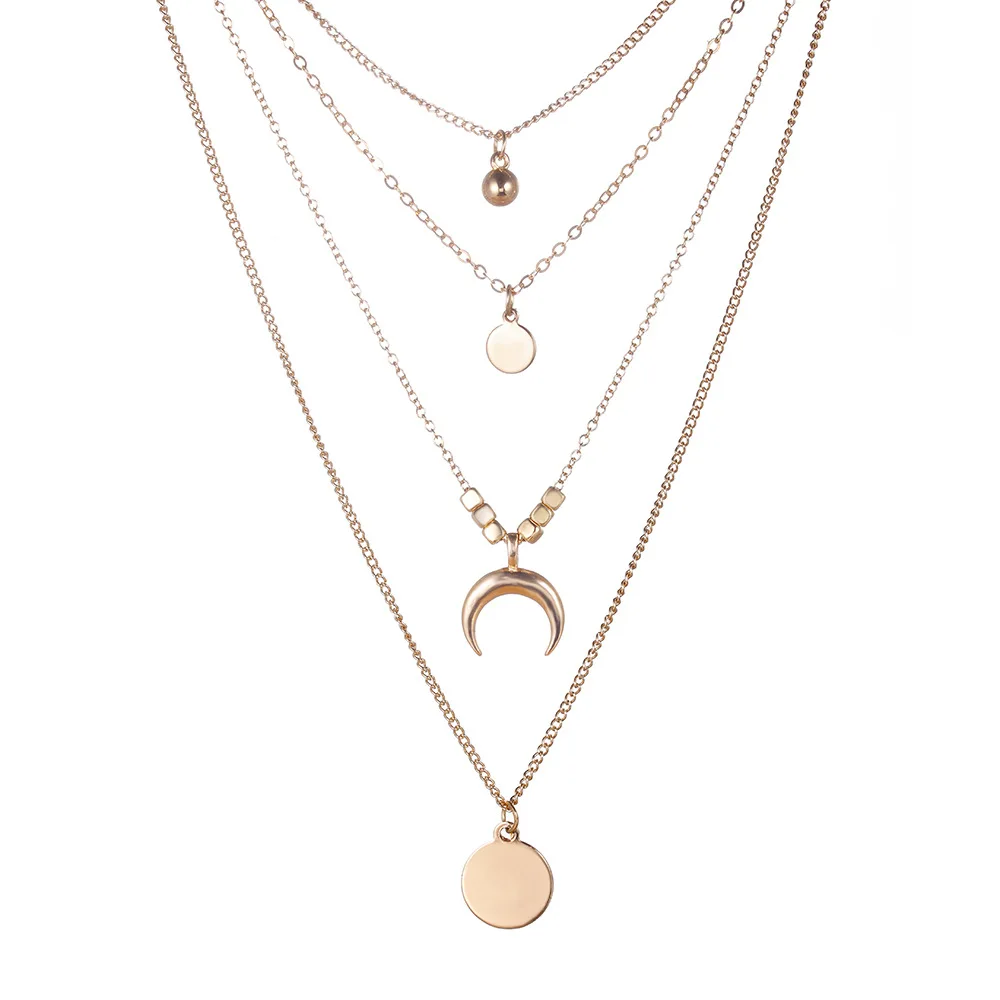 C New Gold Color Choker Necklaces for Women Long Moon Choker Necklaces Laces Velvet Fashion Jewelry Gift - Окраска металла: C