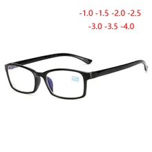 Очки для близоруких женщин и мужчин с покрытием из синей пленки TR90 квадратные анти-голубые легкие очки для близоруких мужчин-1,0-1,5-2,0 до-4,0
