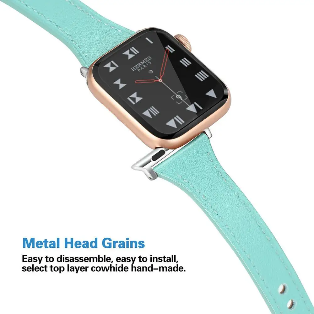 Сменный ремешок из натуральной кожи для Apple Watch Series 5 4 3 2 1 42/44 мм