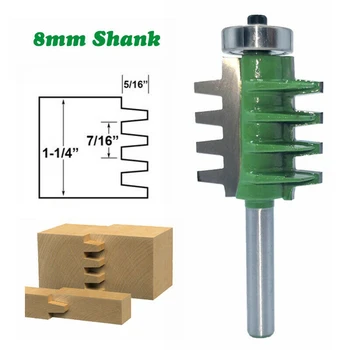 

8MM Woodworking Shank Grooving Cutter Profile Milling Cutter 45 # Steel High Hardness Hand Tools For Router Wood Milling Cutter
