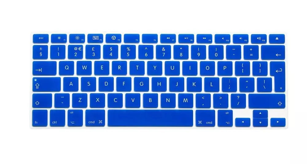 EU-Blue Мягкая силиконовая клавиатура для Macbook Air 13 A1466, чехол для клавиатуры, тонкая Водонепроницаемая защитная пленка - Цвет: EU-Blue