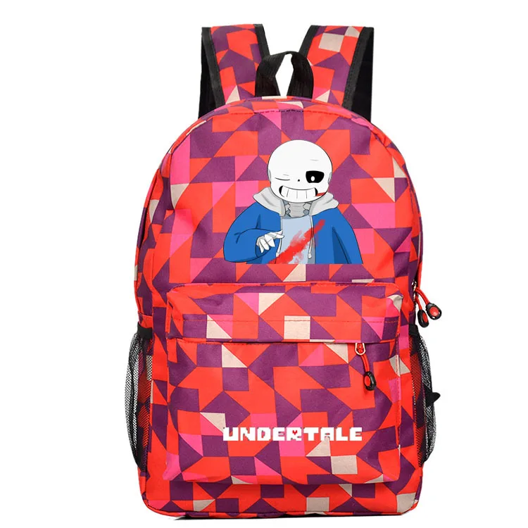 photo colour Аниме Undertale рюкзак для девочек мальчиков Книга сумка Sans для женщин mochila мужская дорожная сумка Undertale детей подростков школьные рюкзаки - Цвет: photo colour
