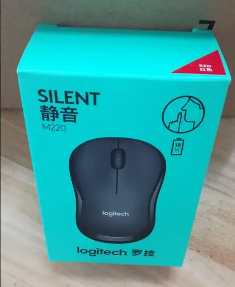 Беспроводная мышь logitech M220 Silent 2,4G Adv с технологией шумоподавления для Mac OS/Window поддержка офисных тестов - Цвет: Красный