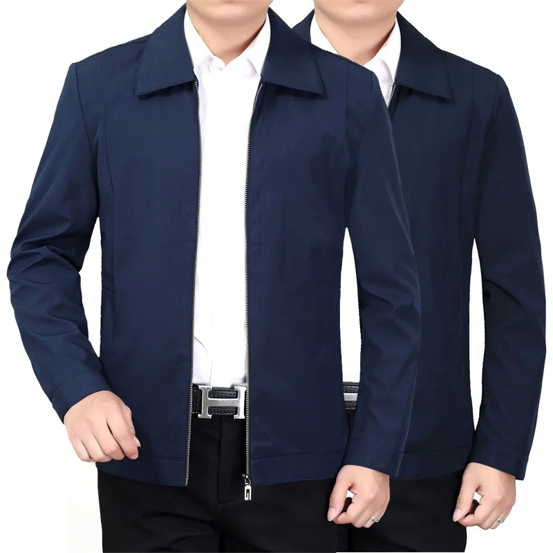 

Jacket Men's Middle-aged Spring And Autumn Daddy Clothes Casual MEN'S Coat Business Middle-aged 40 Gown 50-Year-Old