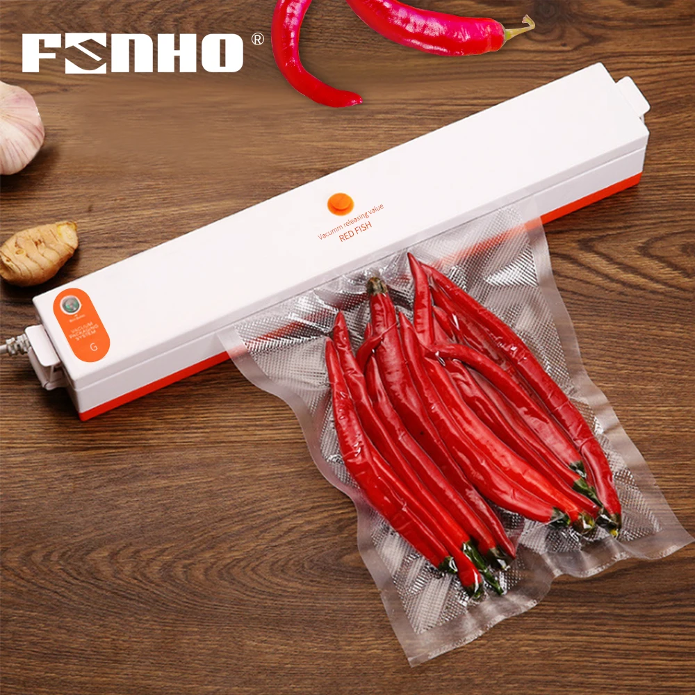 

FUNHO 110V-220V Best Vacuum Food Sealer Machine Sous Vide Vacuum Sealing Machine Film Container Food Sealer Saver Vacuum Packer