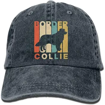 

Vintage Style Border Collie Unisex Denim Outdoor Sports Hat Baseball Cap