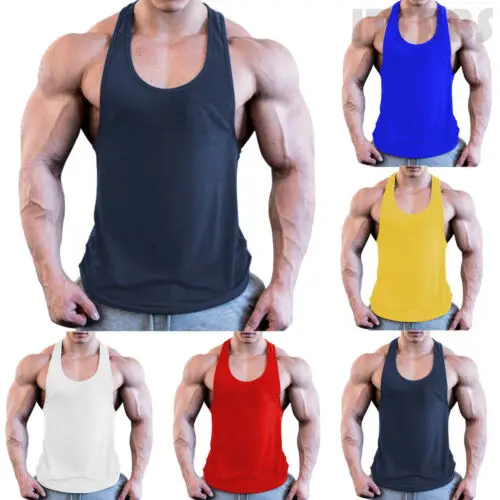 2019 Men's Sportswear Tank Top Gym Singlet Training Bodybuilding Streetwear Male Sleeveless Fitness Vest