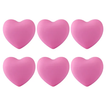 

6pcs Soft Rubber Cartoon Heart Shape Cabinet Drawer Knobs Furniture Pull Handles Creative Pull Handle For Cabinet Wardrobe