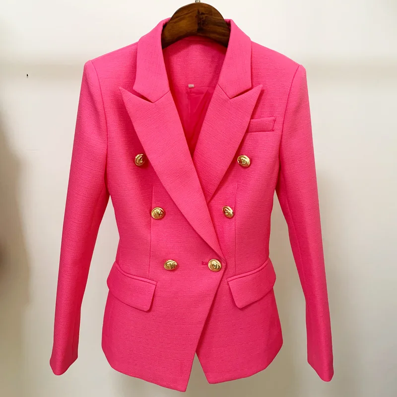 

Elegant women's coat 2020 new autumn and winter casual double-breasted ladies classic blazer Female Office jacket