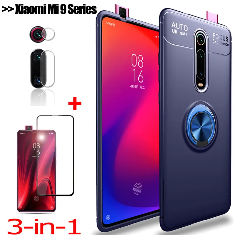 3 в 1 чехол + стекло на Mi 9T Pro кольцо чехлы ксиоми 9 т ми 9т про redmi lite xiaomi 9t ми9т се Mi9SE