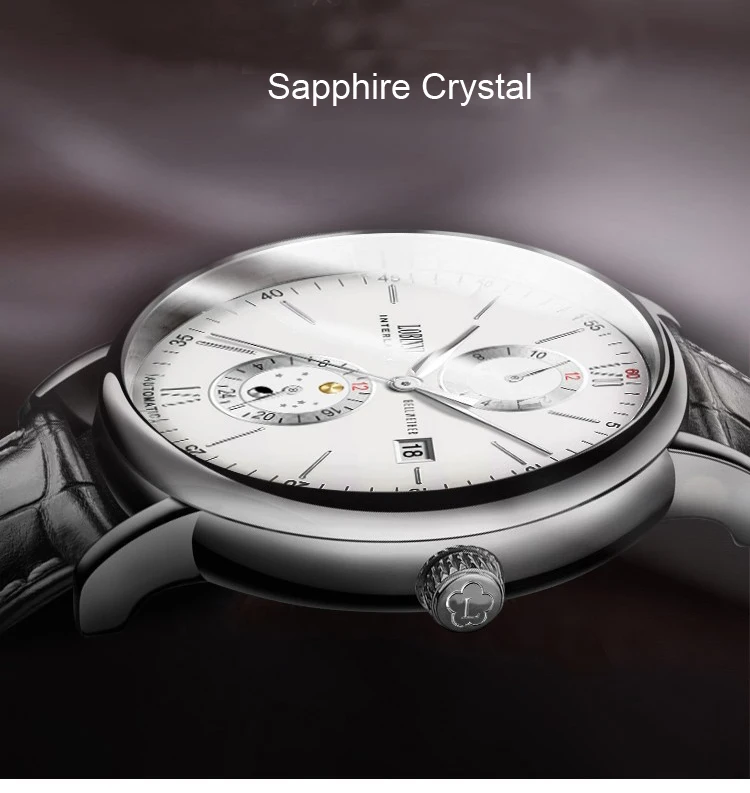 Швейцарские LOBINNI мужские часы люксовый бренд наручные часы мужские Чайка автоматические механические многофункциональные водонепроницаемые часы L1022