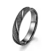 KNOCK Vintage 4mm Frosted Stainless Steel Ring  black /Rose Gold Engagement Wedding Rings Jewelry For Women ► Photo 3/6