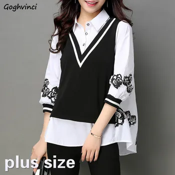 

Shirts Women Plus Size 5XL Printed Korean Style Chic Loose Elegant Vinatge Female Daily Streetwear Womens Casual Blouses Leisure