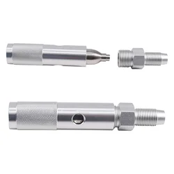 New Design Quick Change 12g CO2 Cartridge Adapter Adaptor With CO2 88g Bottle Threads for Airforce Airsoft Rifle Black Sliver