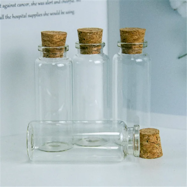 30*80*17mm 40ml Glass Bottles With Cork  50pcs/lot For Wedding Holiday Decoration Christmas Gifts Free Shipping 6